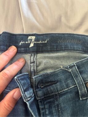 7 For All Mankind Women's Medium Blue Skinny Jeans